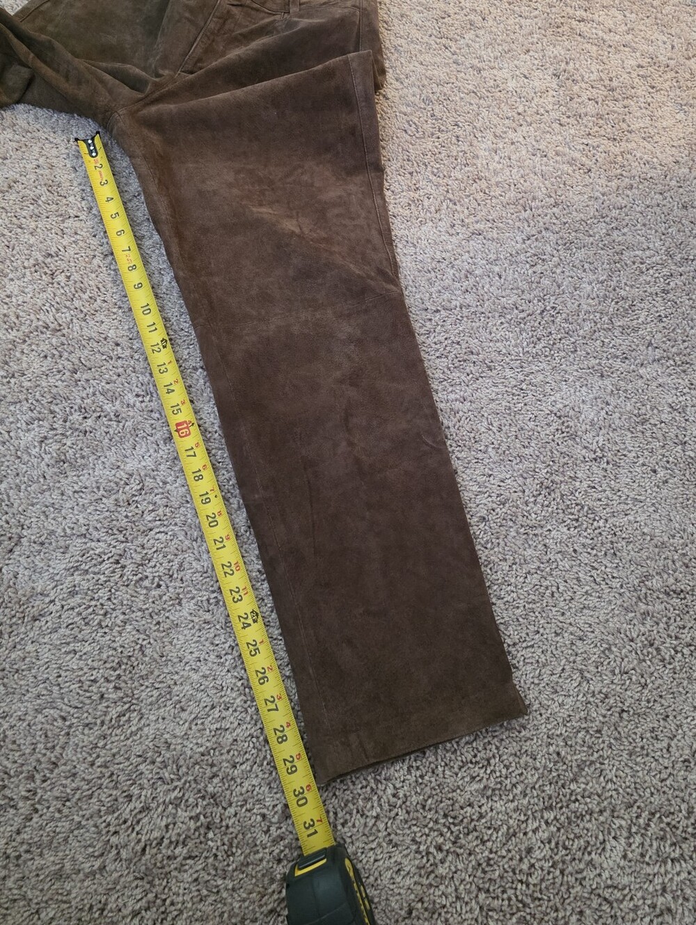 Vintage Suede Leather Staight Leg Pants 90s Western Chic Womns 12 Sonoma Jean Co - Picture 6 of 8
